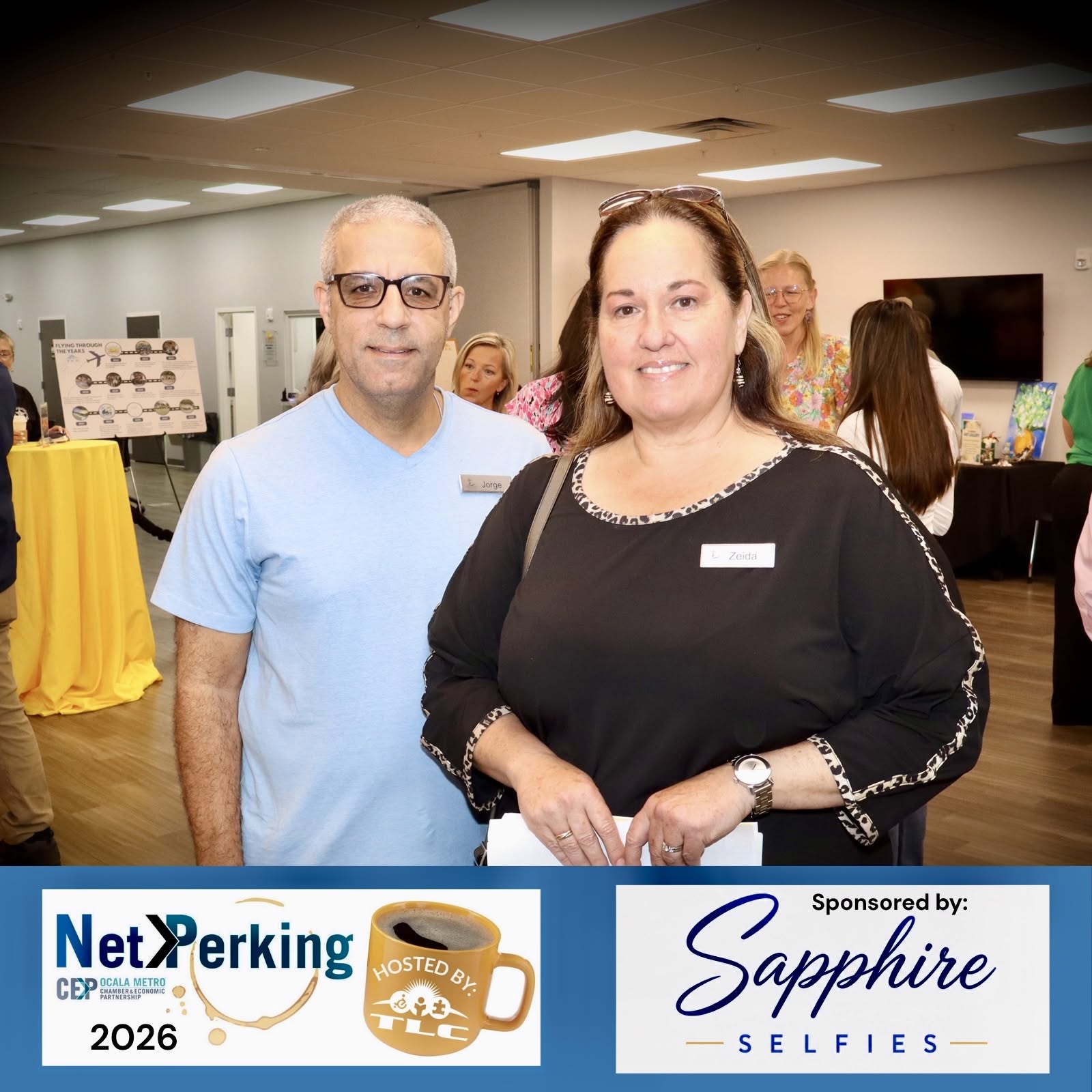 Jorge and Zeida at NetPerking, hosted by Transitions Life Center. Photo: Sapphire Selfies.